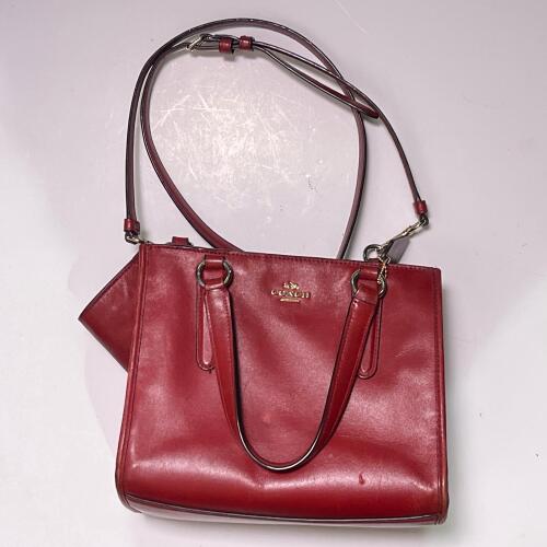 Coach Red Leather Satchel Handbag