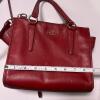 Coach Red Leather Satchel Handbag - 12