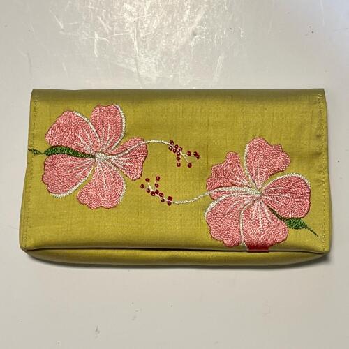 Chan Lou Silk Embroidered Clutch Purse