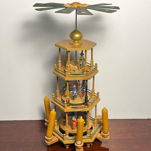 Wooden Christmas Pyramid Candle Carousel