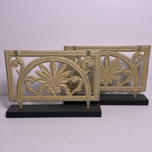 Pair of Cast Iron Acanthus Bookends