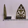 Pair Brass Filigree Bookends - 5