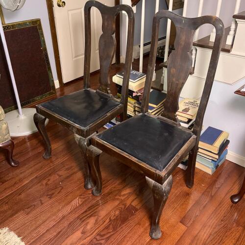 Pair of Vintage Wooden Side Chairs