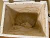 White Wicker Laundry Hamper with Carved Panel - 3
