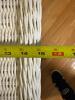 White Wicker Laundry Hamper with Carved Panel - 7
