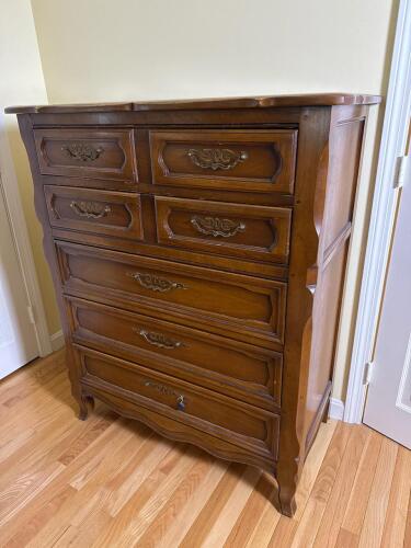 Drexel Provincial Basque Tall Chest of Drawers