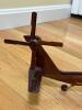 Wooden Helicopter Model with Broken Rotor Blade - 4
