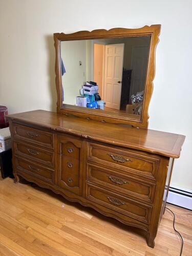 Drexel Basque Provincial Dresser with Mirror