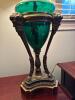 Pair Green Glass and Metal Table Lamps - 4