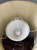 Pair Green Glass and Metal Table Lamps - 8