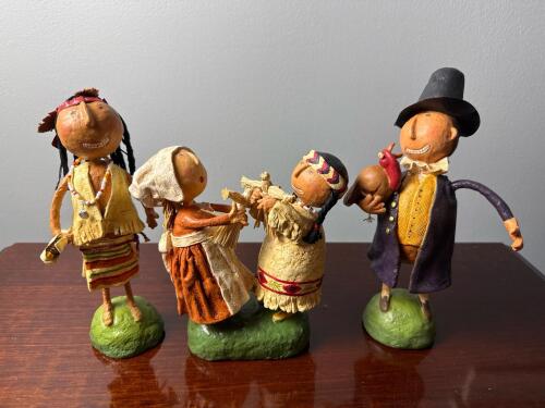 Set of Three Turkey Creek Township Figurines