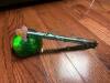 Glass Flower Pen with Green Stand