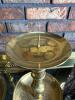 Pair Brass Engraved Tall Candle Holders - 6