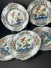 CALF Faenza Italian Hand-Painted Majolica Plates & 1 Bowl