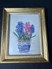 Small 8"x10" Barbara Mock Floral Framed Print Of A Blue Hyacinth Vase