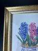 Small 8"x10" Barbara Mock Floral Framed Print Of A Blue Hyacinth Vase - 4