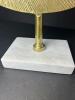 Gold Metallic Disc 19" Tall Sculpture with Marble Base - 2