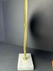 Gold Metallic Disc 19" Tall Sculpture with Marble Base - 4
