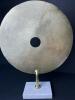 Gold Metallic Disc 19" Tall Sculpture with Marble Base - 5