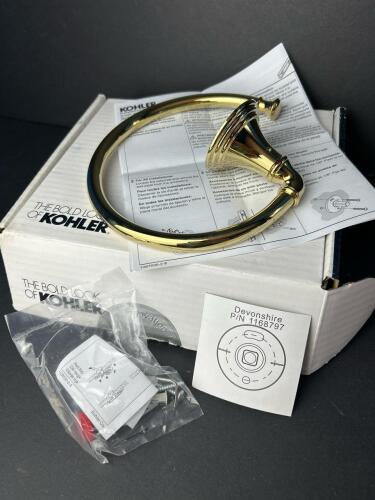 Kohler Devonshire Towel Ring, Vibrant Polished Brass