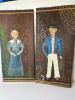 Folk Art 19&rdquo;x9&rdquo; Rustic Nautical Man & Woman Hand-Painted Wood Wall Plaques