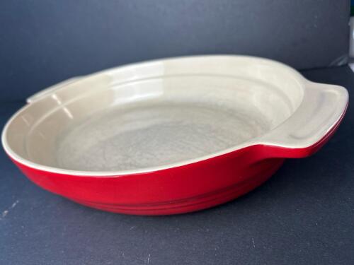 Olive & Thyme Red Oval Stoneware Baking Dish, 1.5 qt, Dual Handles