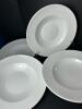 Four Bordallo Pinheiro White Large Soup/Pasta Bowls