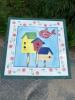 Hand-Painted Ceramic Tile Top Plant Stand W/ Metal Wrought Iron Base & Birdhouse Design - 2