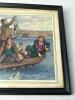 Whimsical 9"x11" Framed Print: 'Four Freedoms in a Good Catch' &ndash; Humorous Fishing Scene - 3
