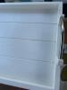 White Butler Tray Table with Folding X-Frame Base and Removable Serving Tray & Chrome Handles - 6