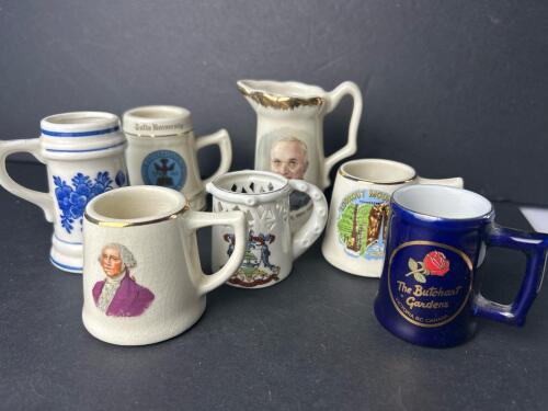 Vintage Miniature Souvenir Ceramic Mugs & Creamers