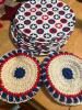 Patriotic Decor Lot: Plates, Table Runner, Uncle Sam Nutcracker, Flags & More - 3