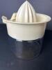 Gemco Manual Citrus Juicer, Glass Base with Off-White Plastic Top - 3