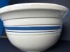 HUGE 8 Quart Stoneware Mixing Bowl W/ Blue Band 14" Diameter - 2