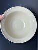 HUGE 8 Quart Stoneware Mixing Bowl W/ Blue Band 14" Diameter - 3