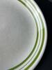 Italian Ironstone Serving Plate, Hand-Decorated with Green Bands - 5