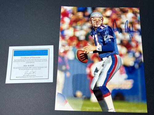Drew Bledsoe Signed 8x10 Photo New England Patriots w/ COA &ndash; Sport Card Heaven, Inc.