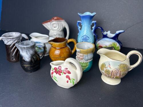 Lovely Lot Of Vintage Miniature Ceramic Souvenir Creamers