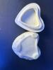Decorative Small Porcelain Heart-Shaped Trinket Box with Raised Floral Rose Design - 4