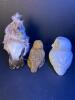 Three Owl Figurines &ndash; Plush, Resin, and Ceramic - 2
