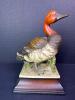 Hand-Painted Japanese Duck Figurine on Wood Base - 3
