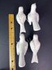 Four Small Minimalist White Ceramic Bird Figurines - 6