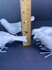 Four Small Minimalist White Ceramic Bird Figurines - 7