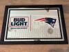 Anheuser-Busch Bud Light Official 2021 NFL Patriots Bar Mirror Sign 35&rdquo; x 23&rdquo;