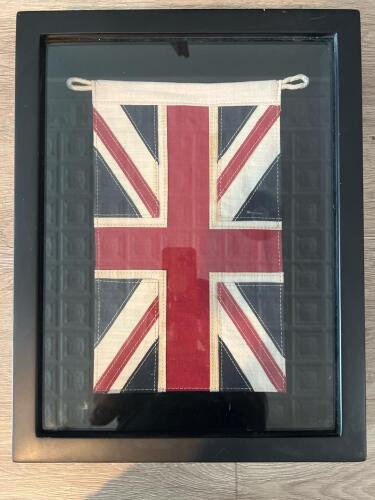 Shadow Box Display Framed Union Jack British Flag Bunting Textile 13 3/4&rdquo; x 18&rdquo;