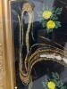 Framed Gemstone Art Rooster Jewel Wall Clock Quartz Movement Not Tested - 4