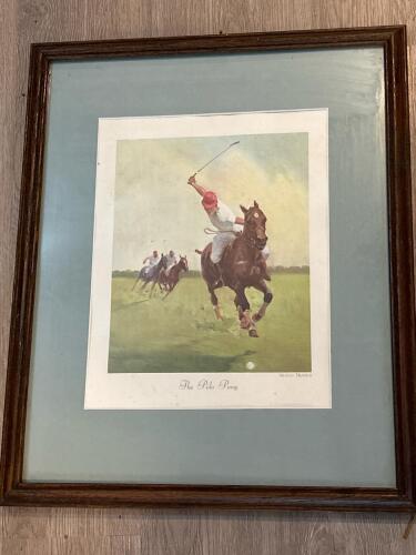 Wesley Dennis18&rdquo; x 21.5&rdquo; "The Polo Pony" Framed Art Print