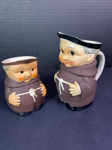 Vintage Goebel German Friar Tuck Creamer Set