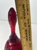 Fenton Ruby Red Glass Bell, Hand-Painted & Signed - 5
