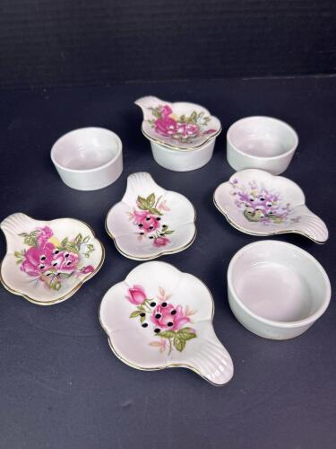 Norcrest Japan Porcelain Tea Strainers And Bowls